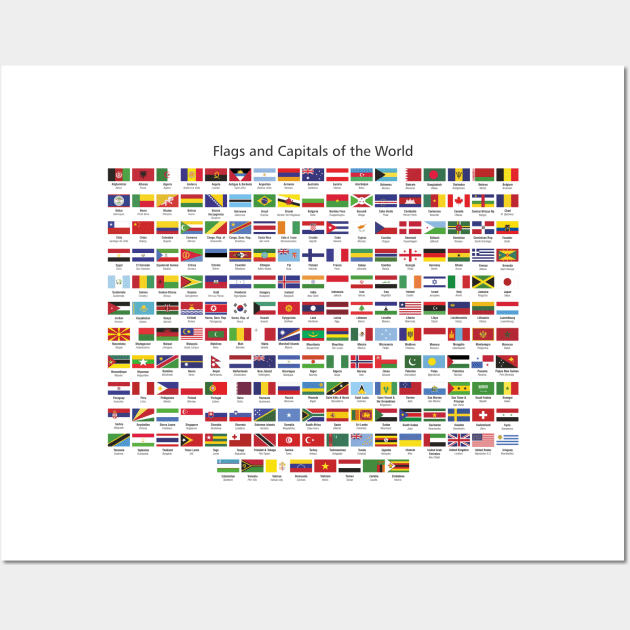 Flags and Capitals of the World HB Wall Art by YooY Studio
